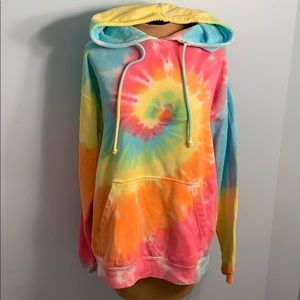 Over Sizer Colorful Tie Dye Hoodie